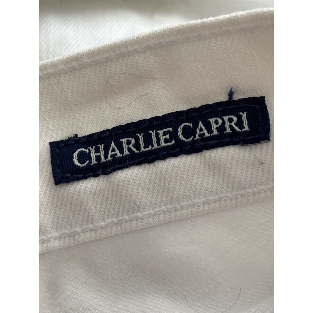 Irving & Fine Lucky Brand Women's Charlie Capri 6/28 White Orange Embroidery - Picture 7 of 7